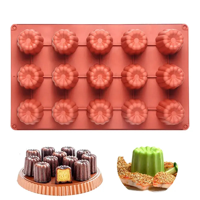 Moule à Mini Cannelés en Silicone