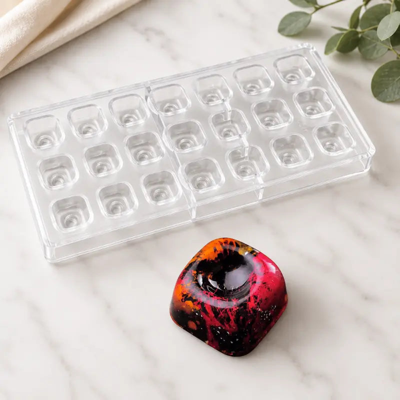 Moule à Chocolat en Polycarbonate Pralinés Assortis Cratères