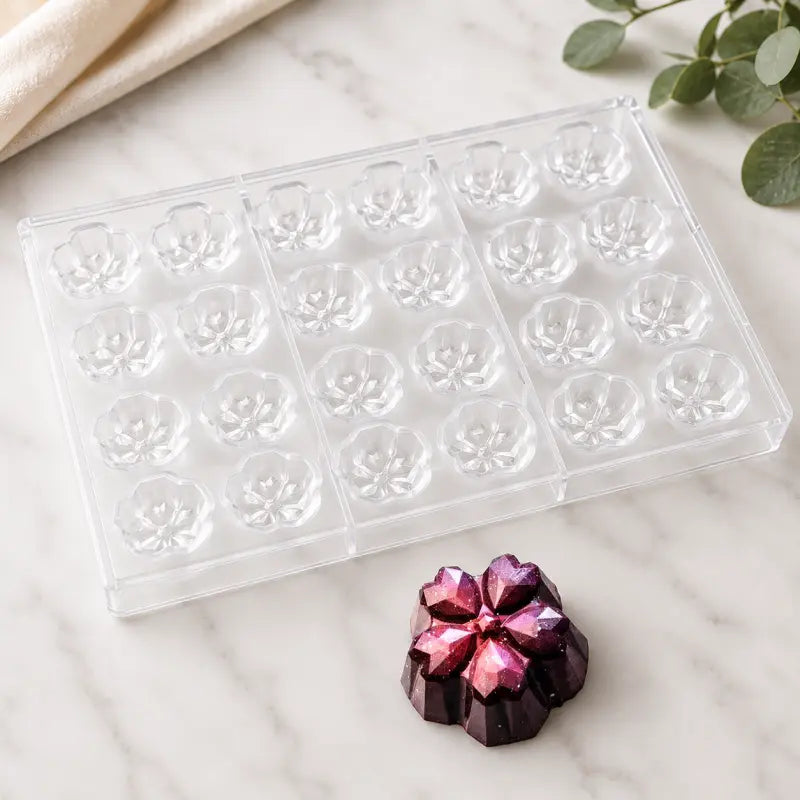 Moule à Chocolat en Polycarbonate Pralinés Assortis Etoiles