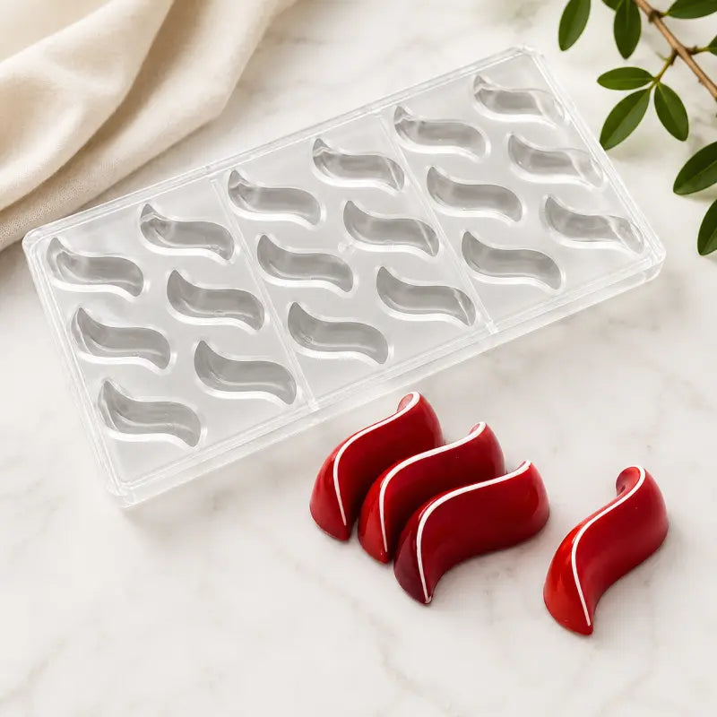 Moule à Chocolat en Polycarbonate Pralinés Assortis Vagues