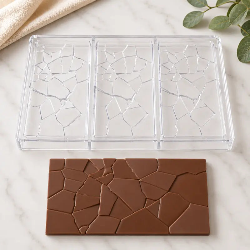 Moule à Chocolat en Polycarbonate Tablette Personnalisable Fissures