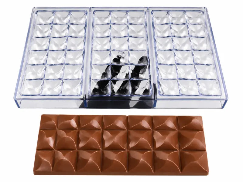 Moule à Chocolat en Polycarbonate Tablette Personnalisable Twistés
