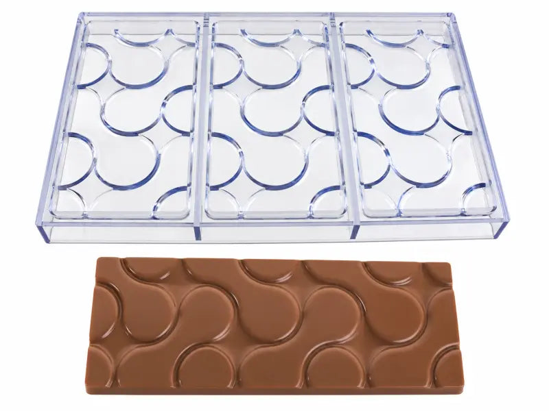 Moule à Chocolat en Polycarbonate Tablette Personnalisable Vagues