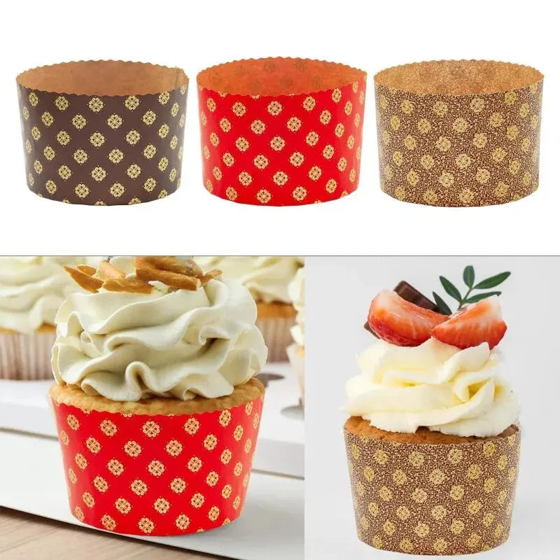 Moule à Panettone Papier Professionnel 10 pcs Noir 13cm