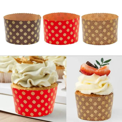 Moule à Panettone Papier Professionnel 10 pcs Noir 13cm