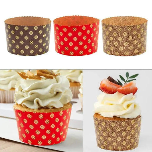 Moule à Panettone Papier Professionnel 10 pcs Noir 13cm