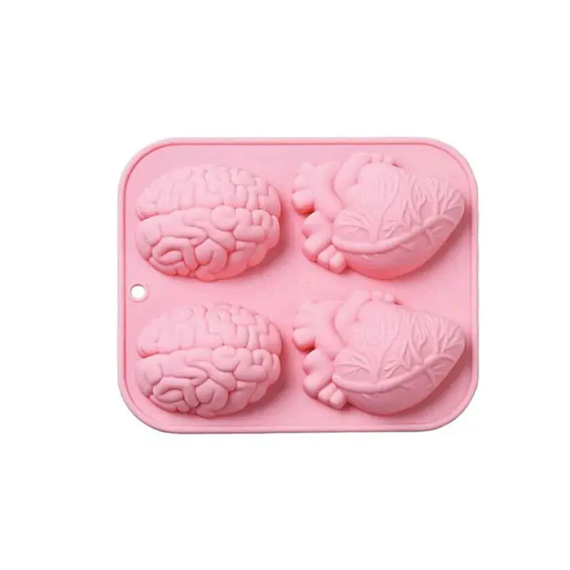 Moule Halloween Cerveau et Cœur - Moule à Gâteau